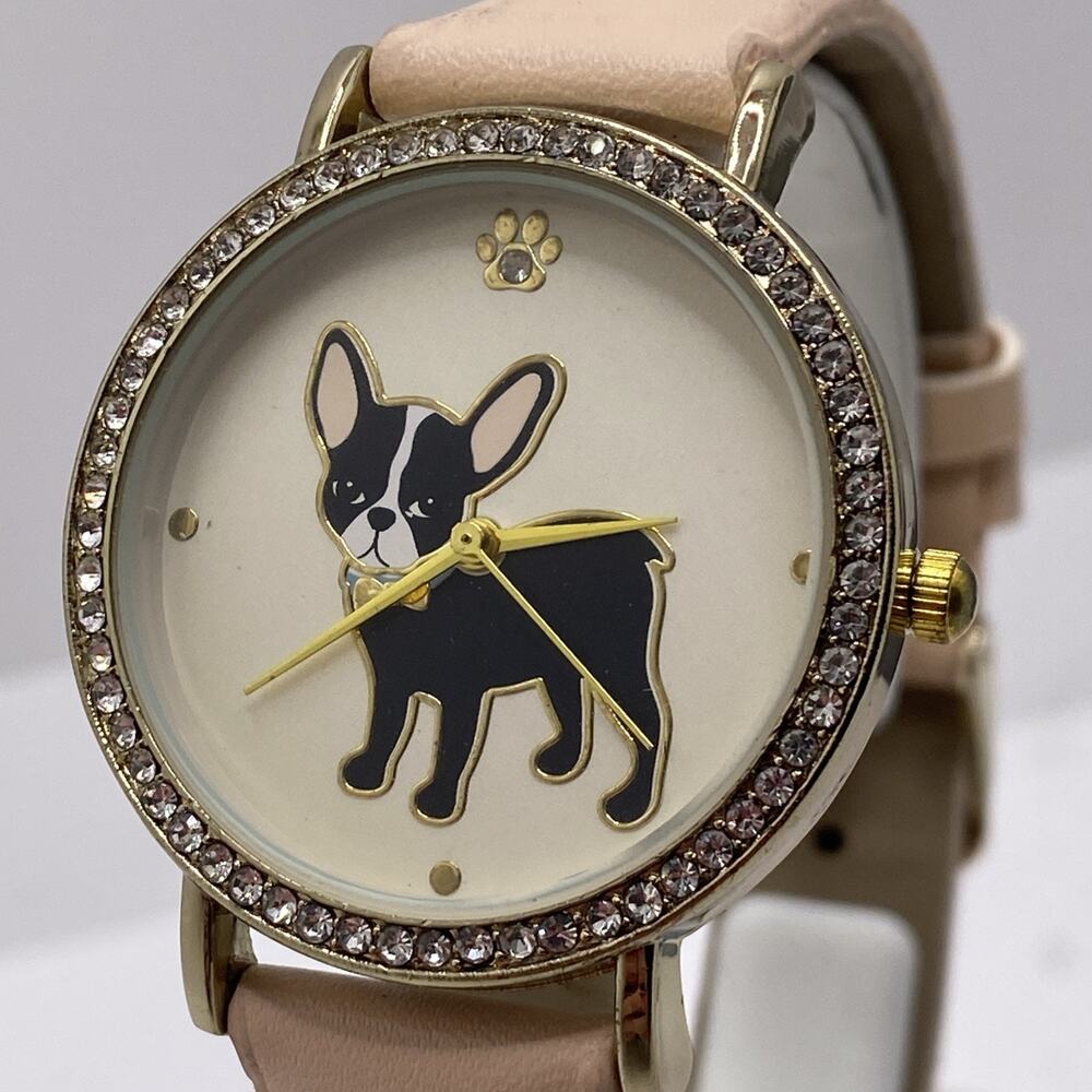 Womens Boston Terrier Dog Watch New Battery